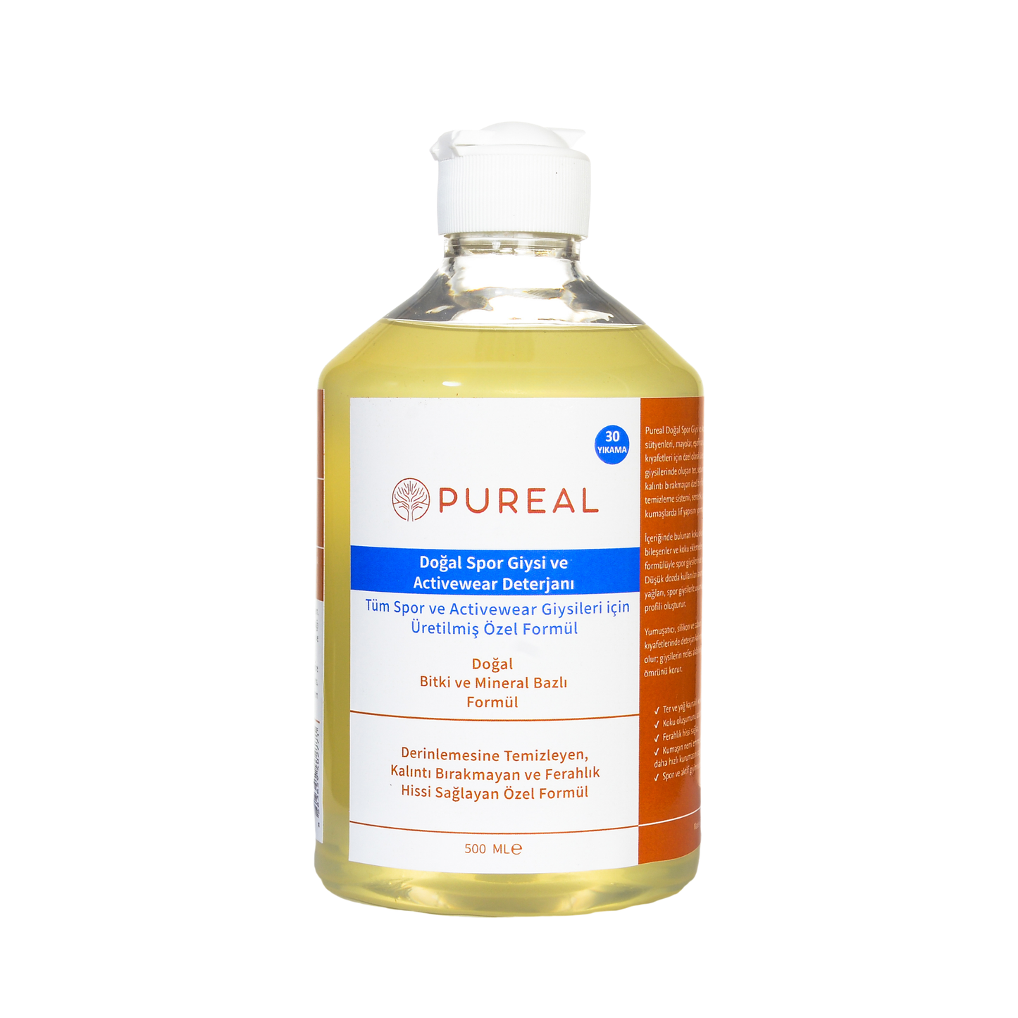 Pureal Doğal Spor Giysi ve Activewear Deterjanı