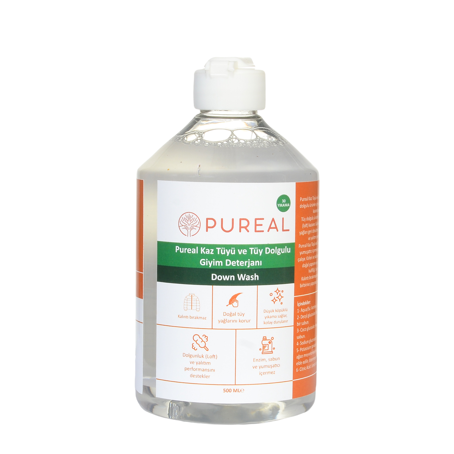 Pureal Doğal Kaz Tüyü ve Tüy Dolgulu Giyim Deterjanı