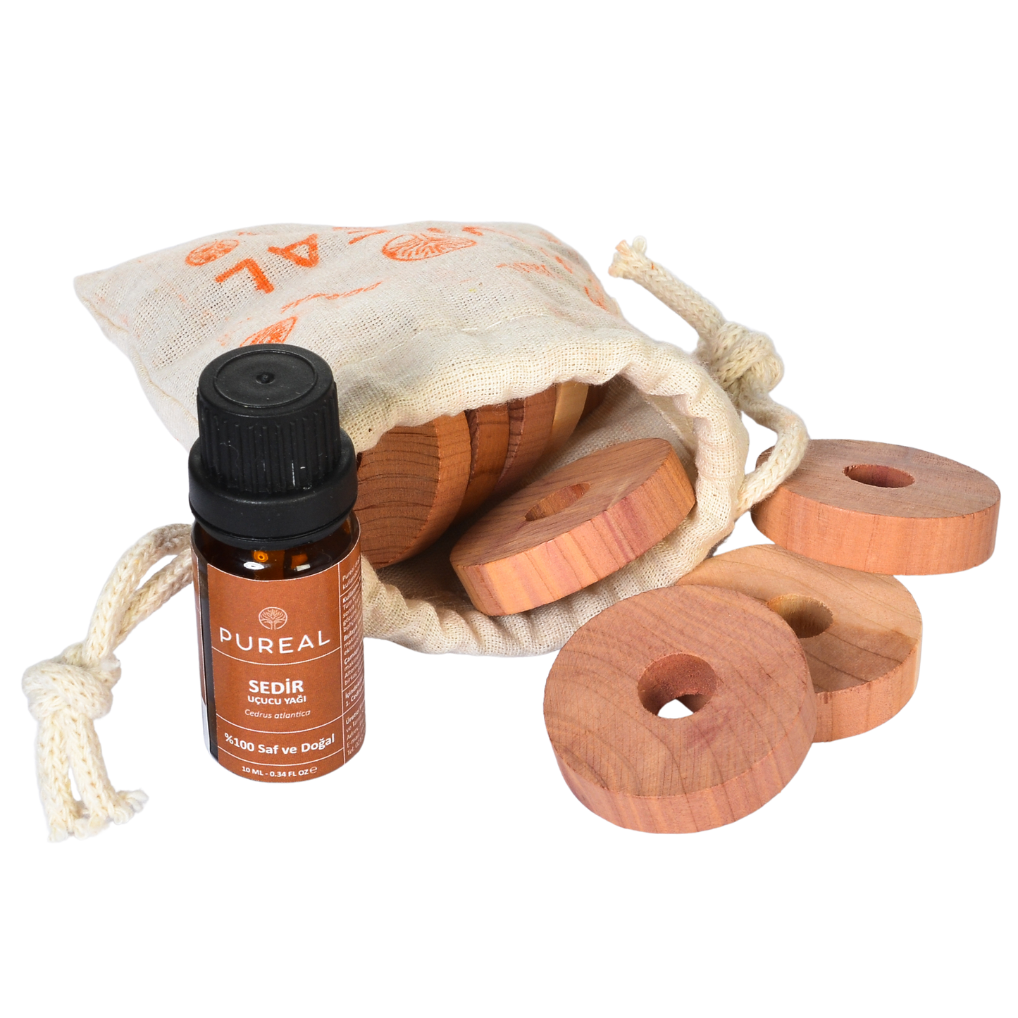 Pureal Sedir Halkalı Doğal Güve Koruyucu Set