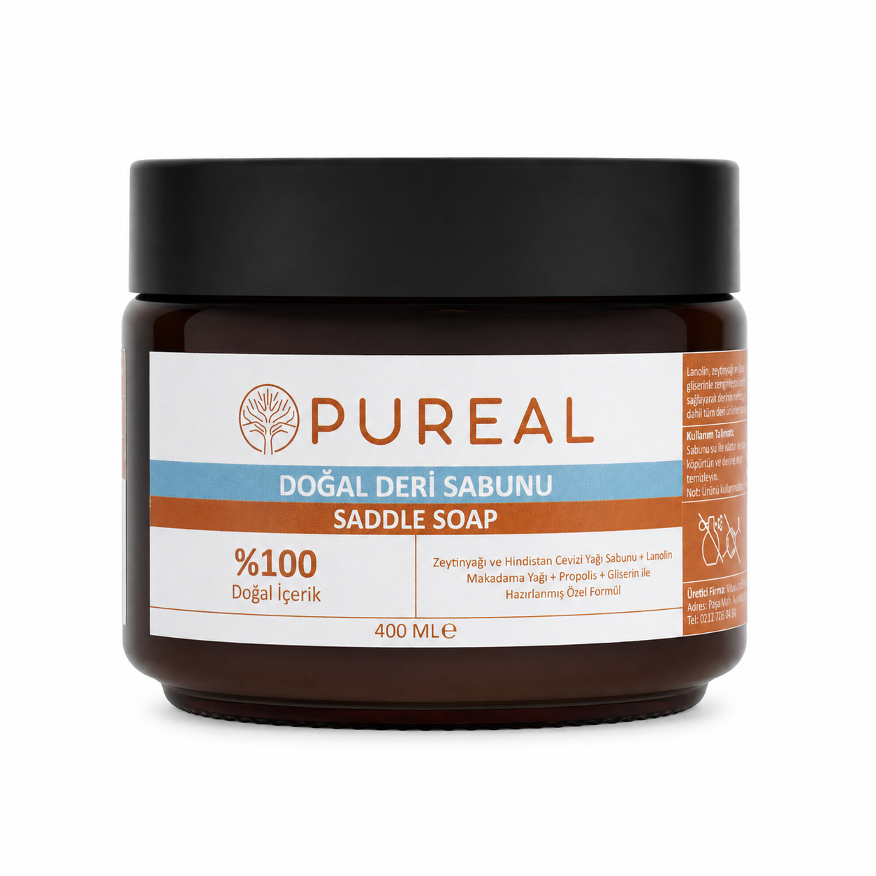 Pureal Doğal Deri Sabunu - Saddle Soap