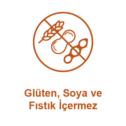 Glüten soya ve fıstık içermez